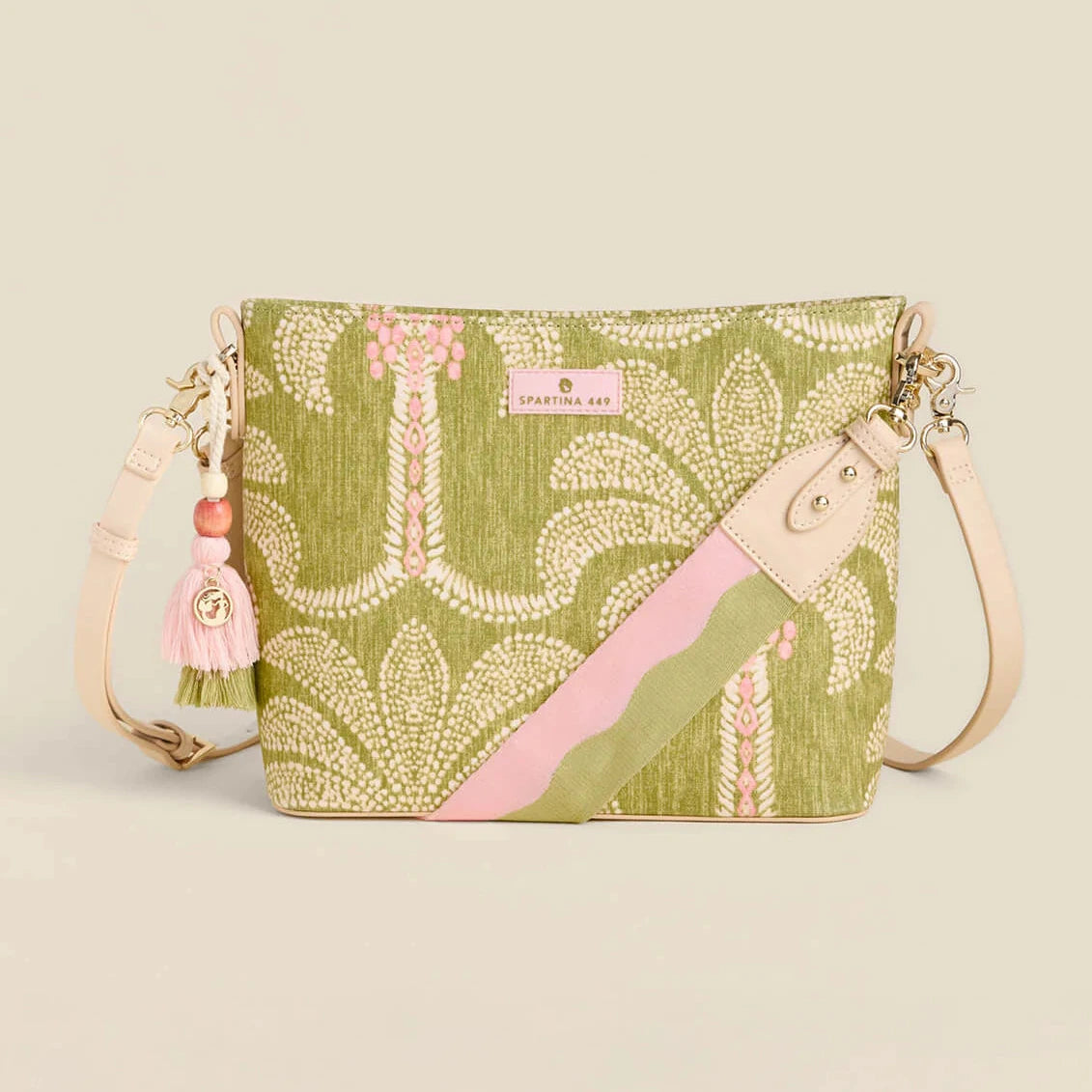 Febee Shoulder Crossbody Castillo Green Palms