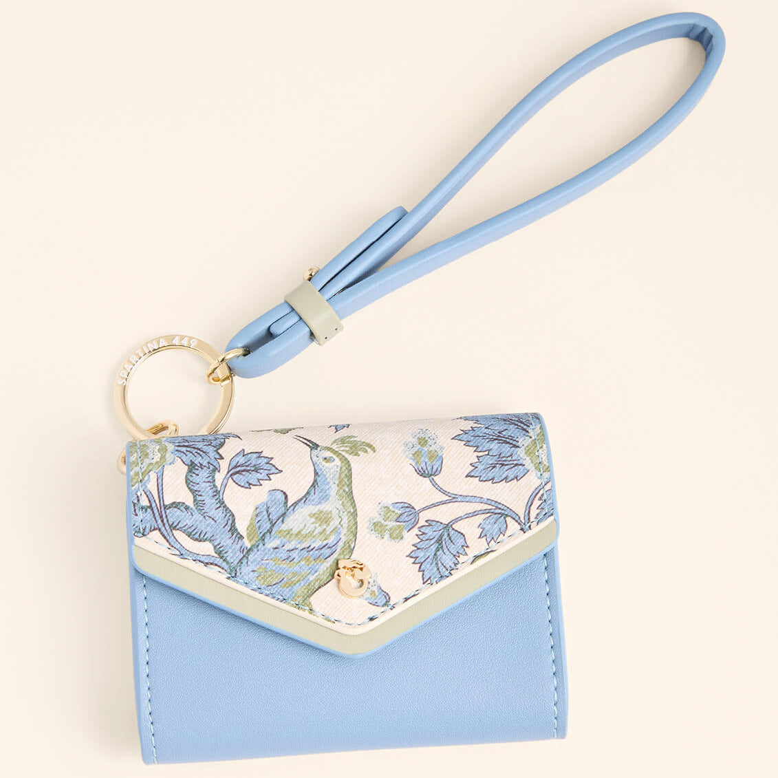 Envelope Mini Wristlet Japonica Bird Green