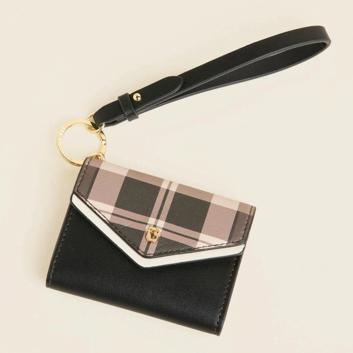 Envelope Mini Wristlet Tabby Plaid