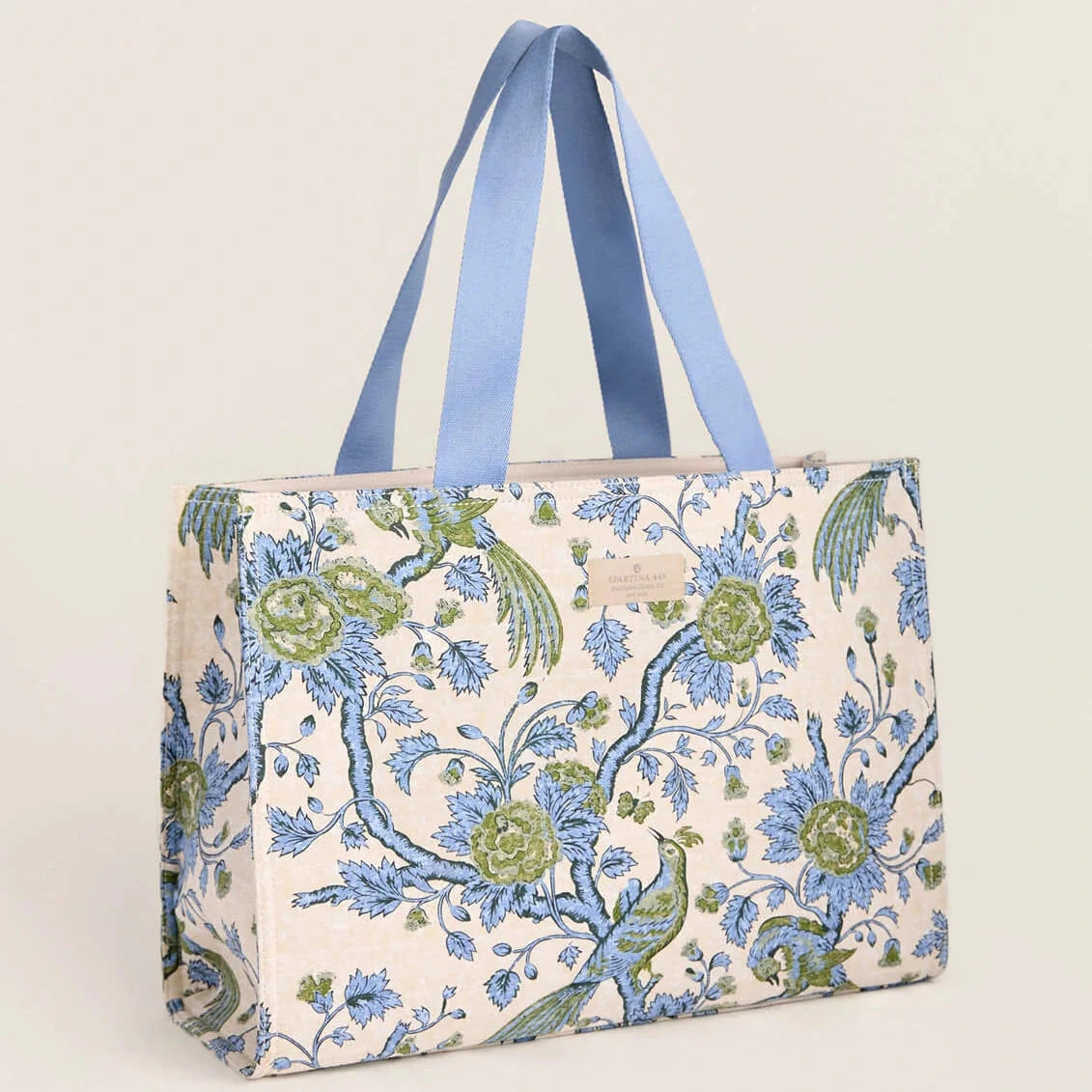 Market Tote Japonica Bird Green