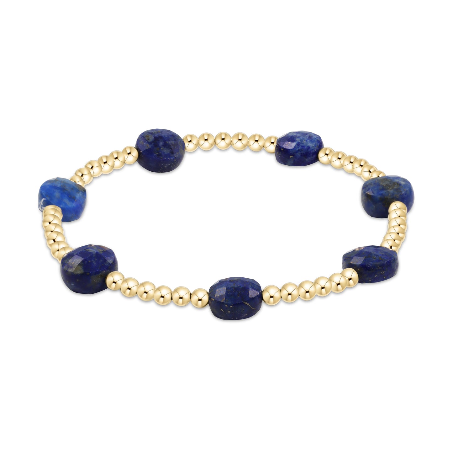 Admire Gold 3mm Bead Bracelet Lapis