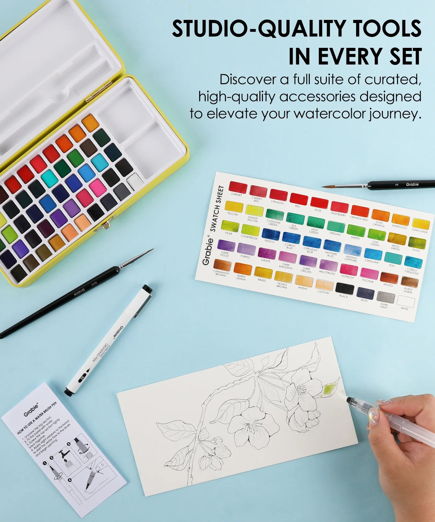All-In-One Premium Watercolor Set of 50