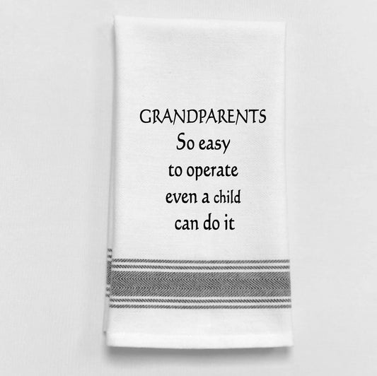 "Grandparents-So easy to operate"... Tea Towel