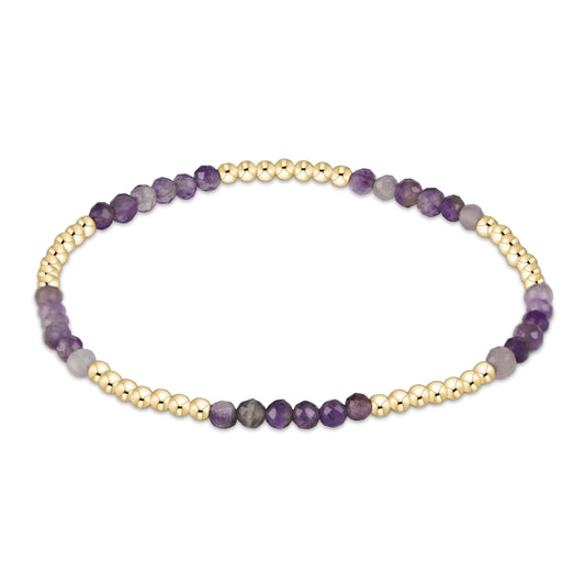 Blissful Pattern 2.5mm Bead Bracelet Amethyst