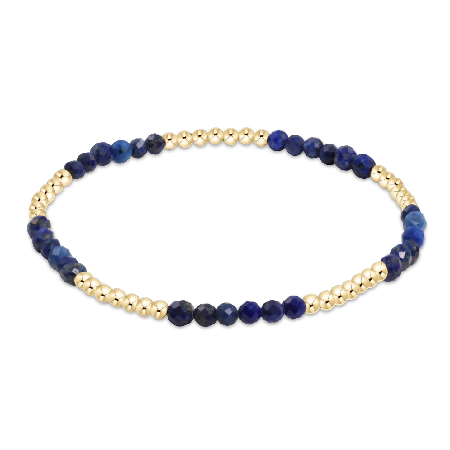 Blissful Pattern 2.5mm Bead Bracelet Lapis