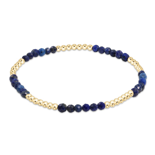 Blissful Pattern 2.5mm Bead Bracelet Lapis
