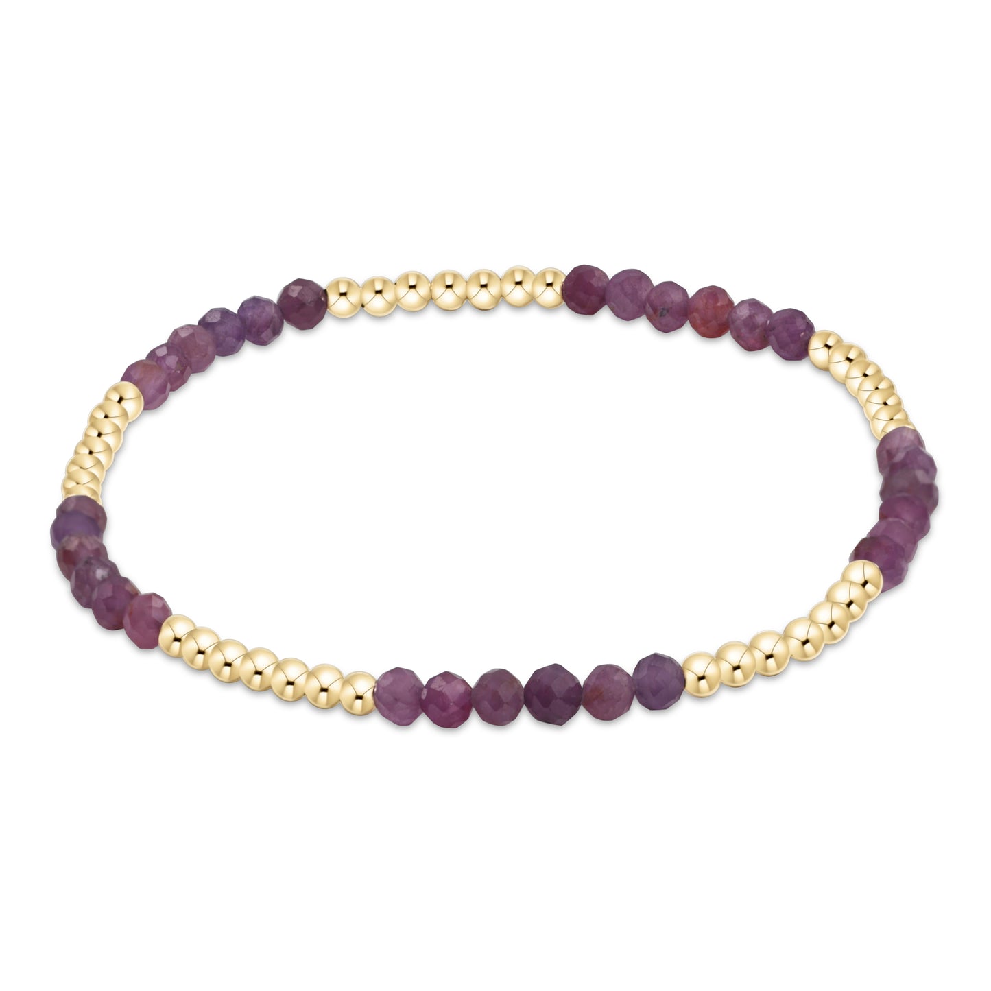 Blissful Pattern 2.5mm Bead Bracelet Ruby