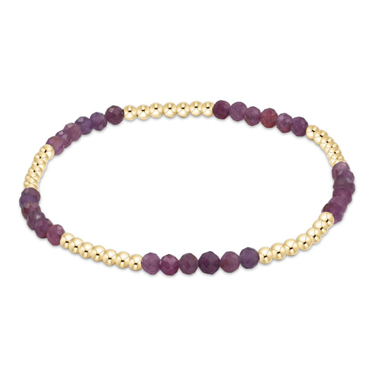 Blissful Pattern 2.5mm Bead Bracelet Ruby