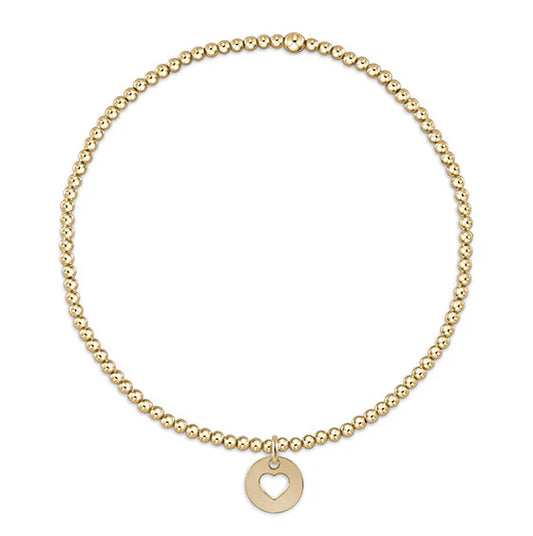 egirl Classic Gold 2mm Bracelet - Love Small Gold Disc