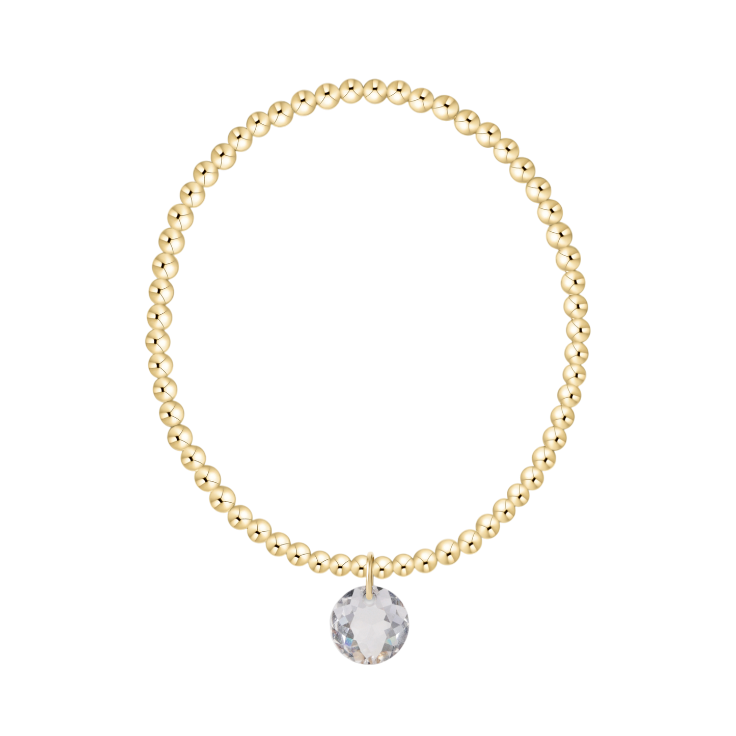 Extends Classic Gold 3mm Bracelet Reflection Charm Diamond