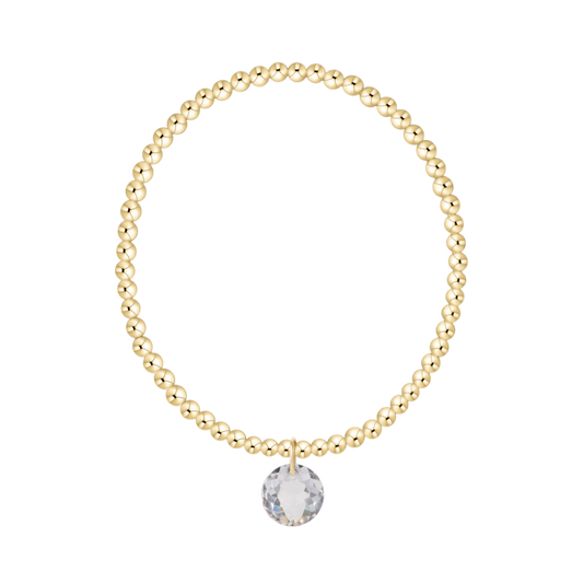 Classic Gold 3mm Bracelet Reflection Charm Diamond
