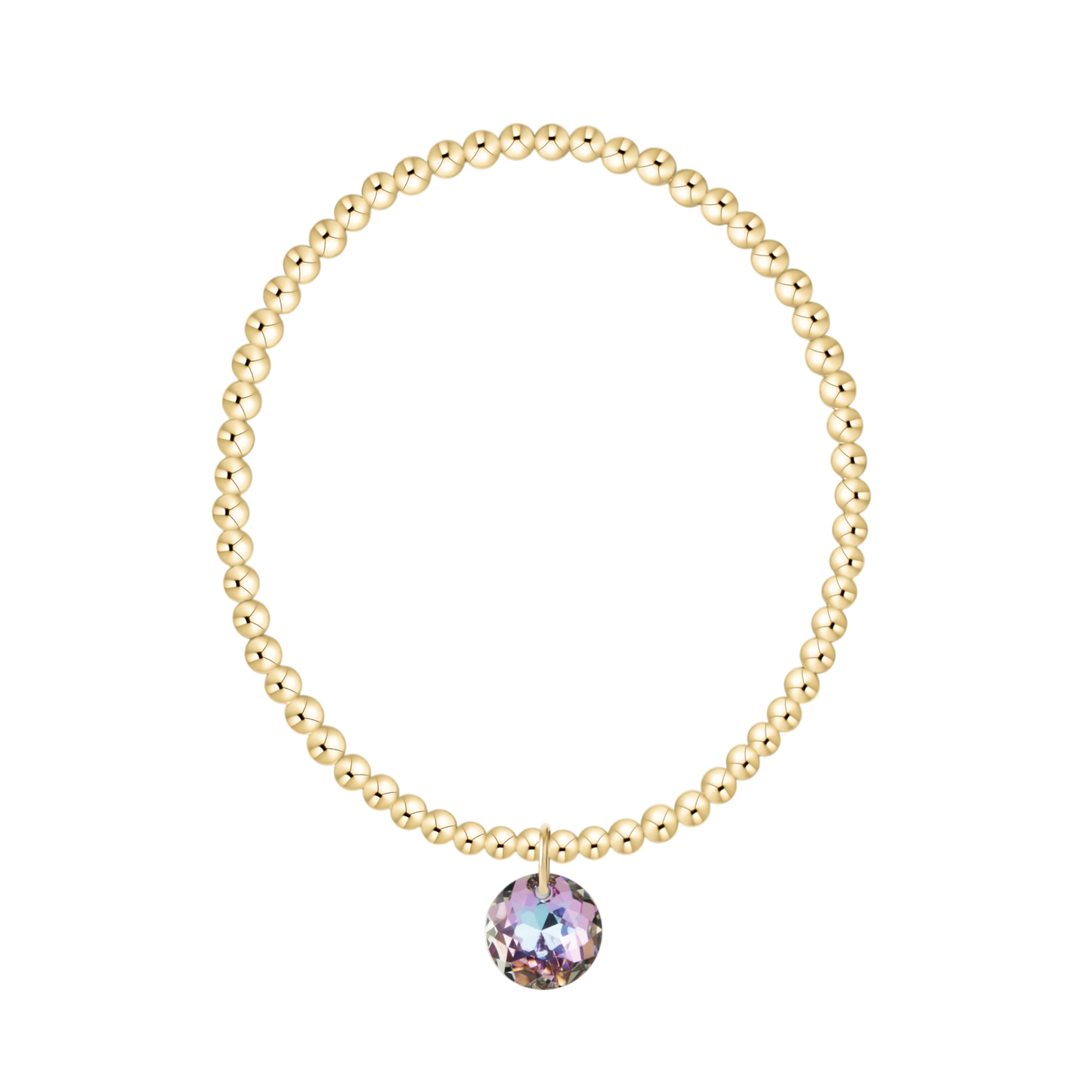 Extends Classic Gold 3mm Bracelet Reflection Charm Alexandrite