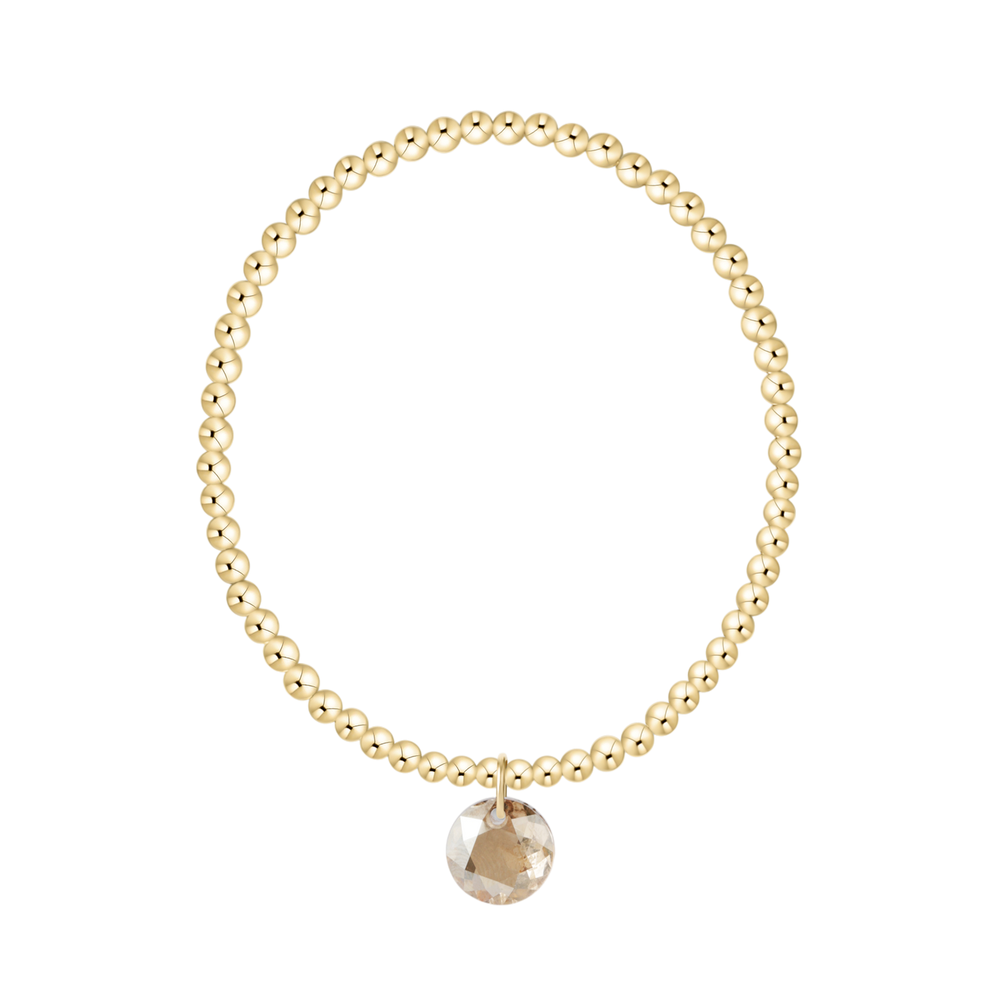 Extends Classic Gold 3mm Bracelet Reflection Charm Topaz