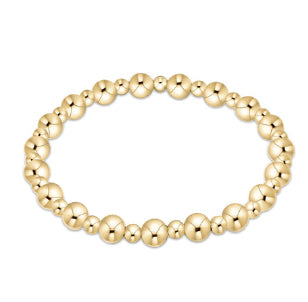 Extends Classic Grateful Pattern 6mm Bracelet Gold
