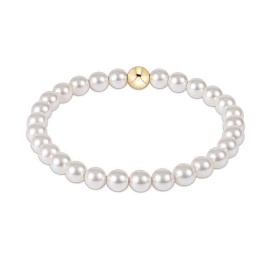 Classic Pearl 6mm Bead Bracelet