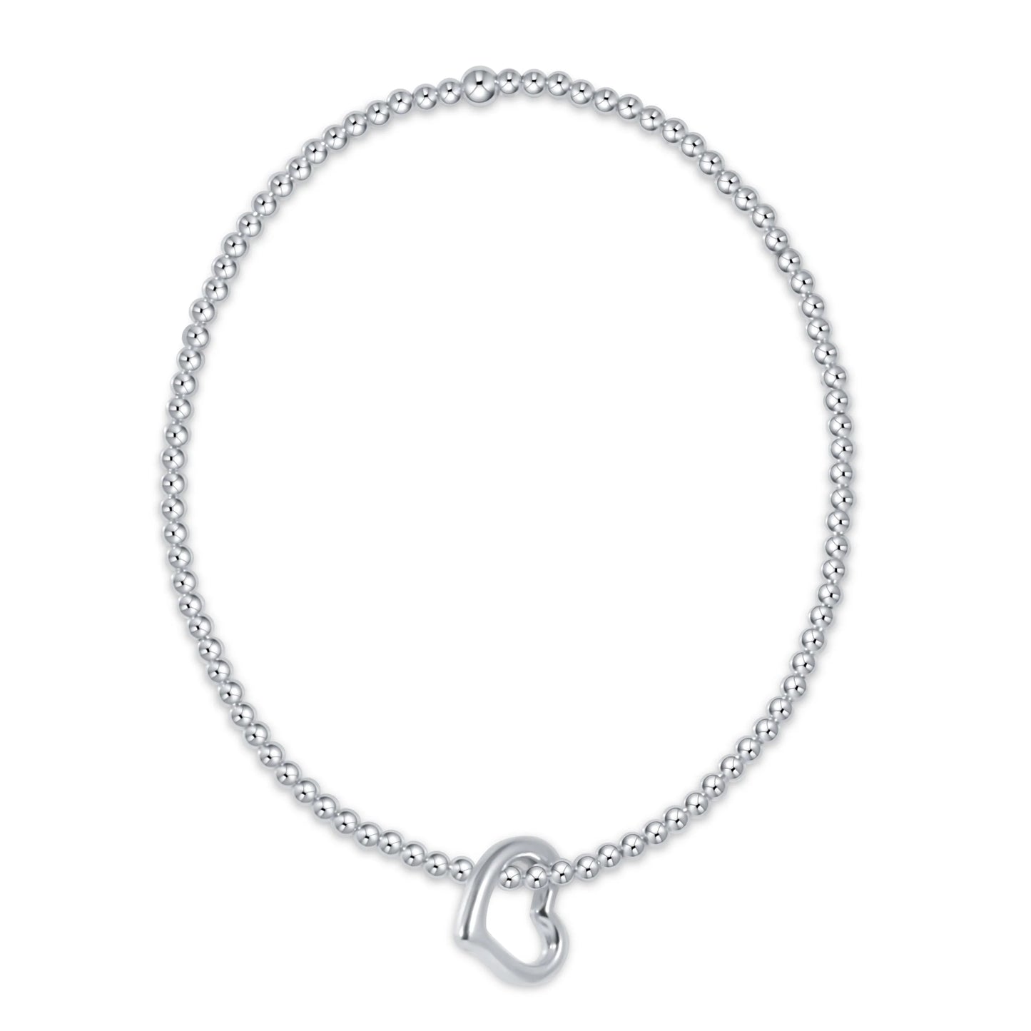 Classic Sterling 2.5mm Bracelet - Love Sterling Charm