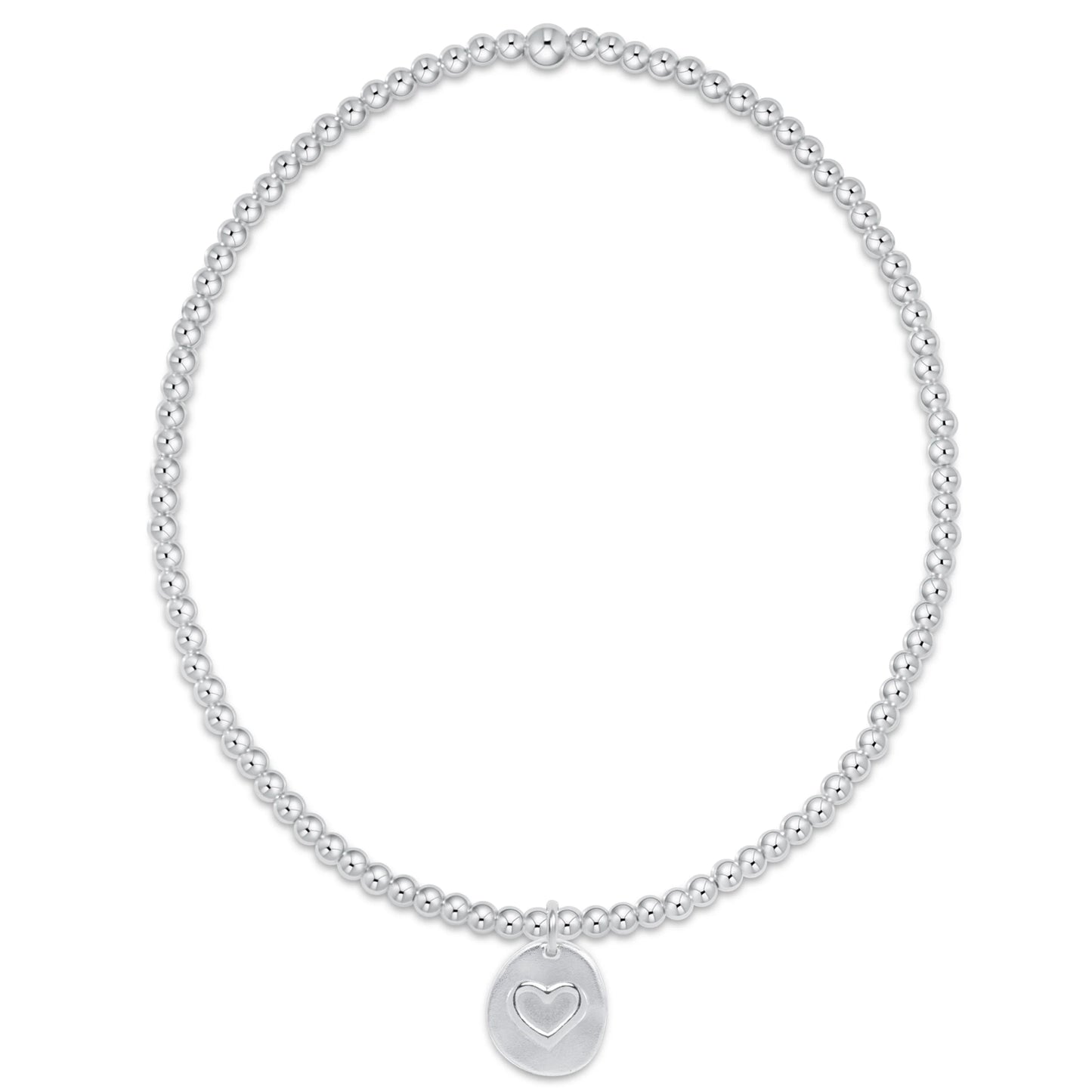 Classic Sterling 2mm Bracelet - Inspire Love Small Sterling Disc