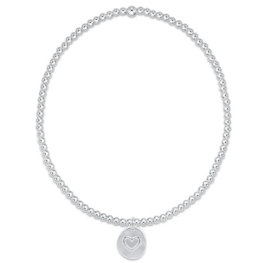 Classic Sterling 2mm Bracelet - Inspire Love Small Sterling Disc