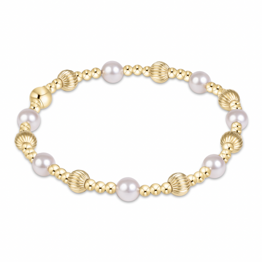 Dignity Sincerity Gold 5mm Bracelet Pearl