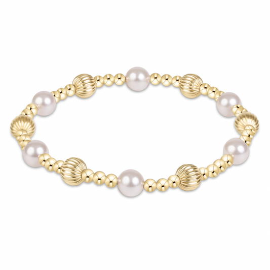 Dignity Sincerity Gold 6mm Bracelet Pearl