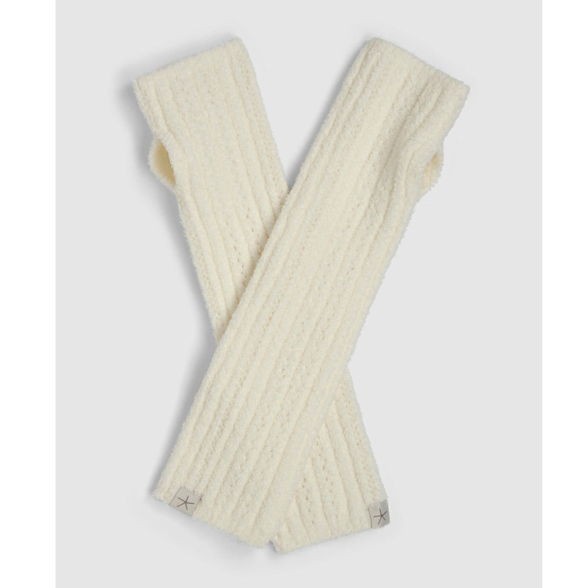 CozyChic® Pointelle Fingerless Gloves Pearl