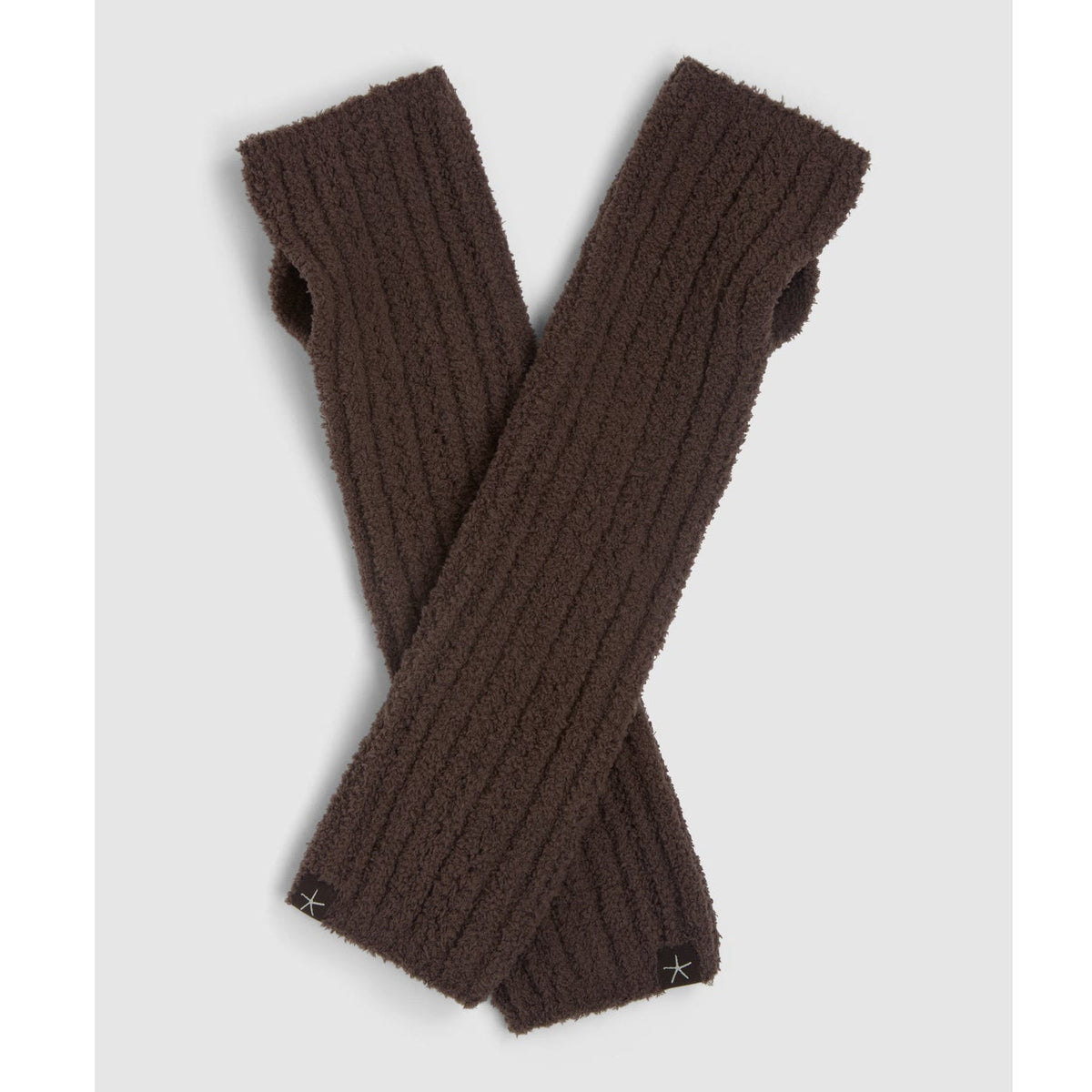 CozyChic® Pointelle Fingerless Gloves Umber