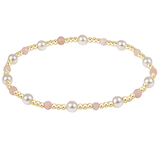 Extends Pearl Sincerity 4mm Gem Bracelet Pink Opal