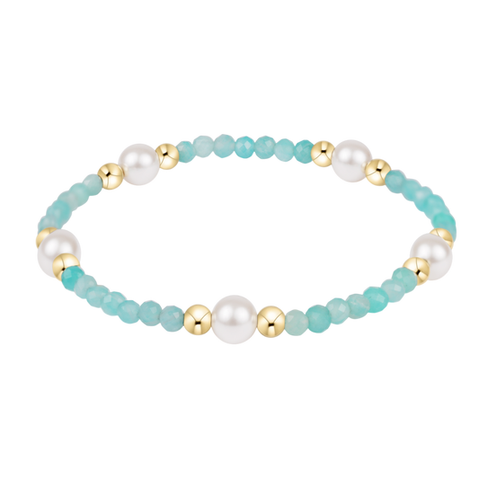 Extends Purpose Pearl 6mm Gem Bracelet Amazonite