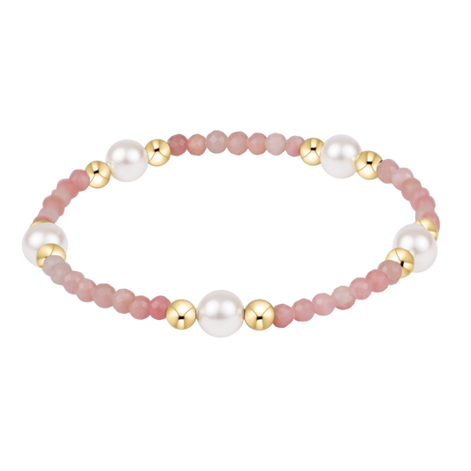 Extends Purpose Pearl 6mm Gem Bracelet Pink Opal
