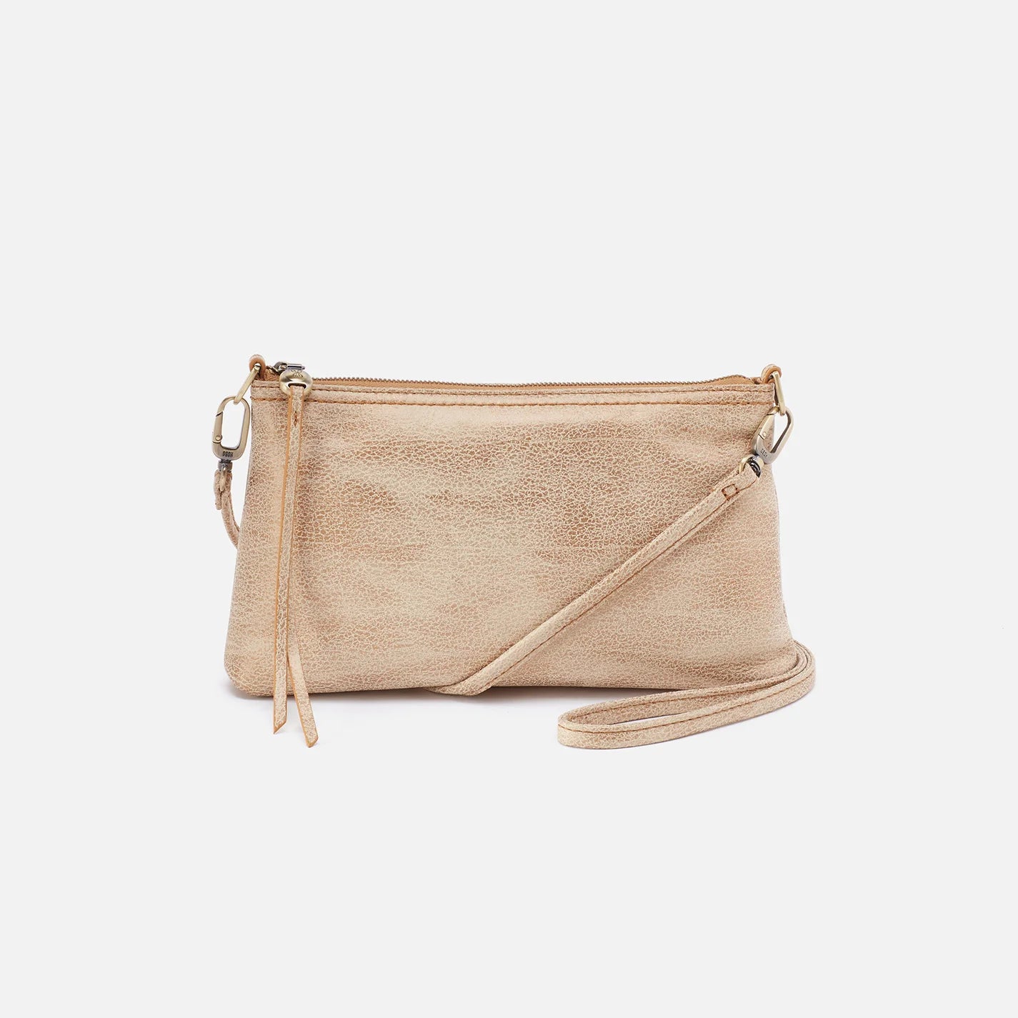 Darcy Crossbody Metallic Leather Gold Leaf