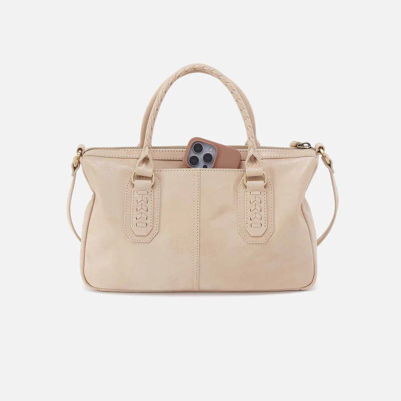 Expedition Satchel Buffed Leather Frosted Pearl