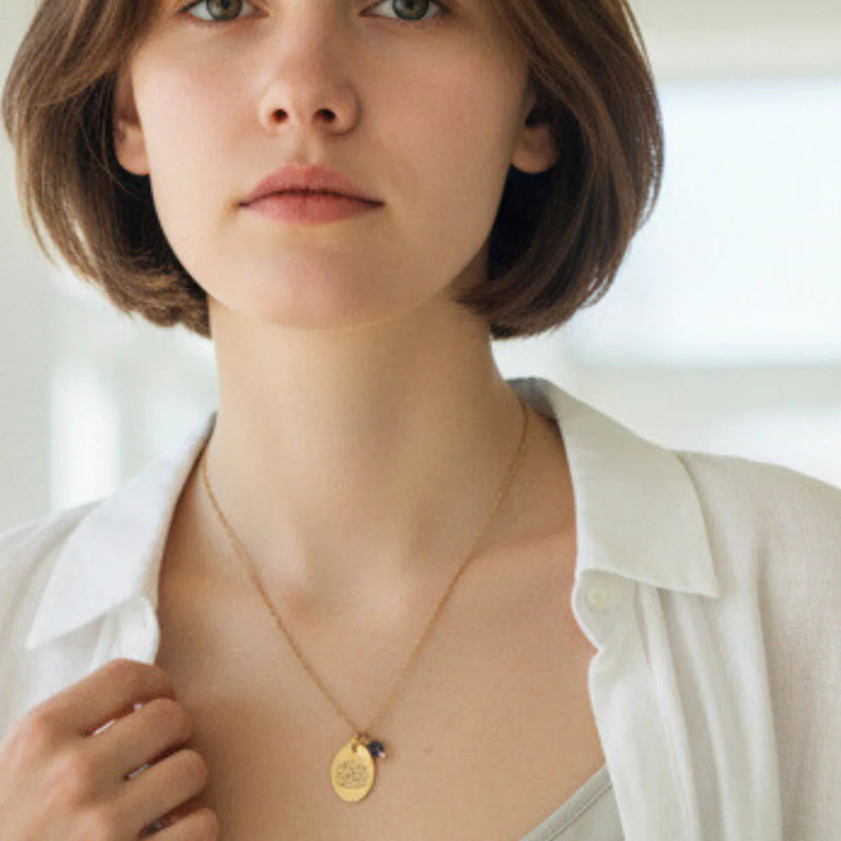 July Gold Birth Flower Necklace