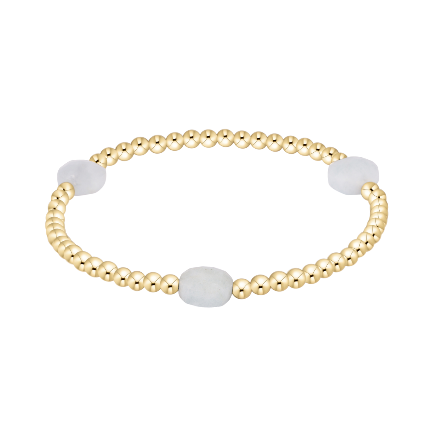 Admire Gem 3mm Gold Bracelet Aquamarine