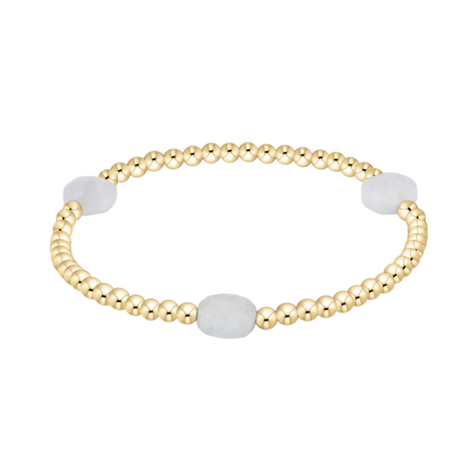 Admire Gem 3mm Gold Bracelet Aquamarine