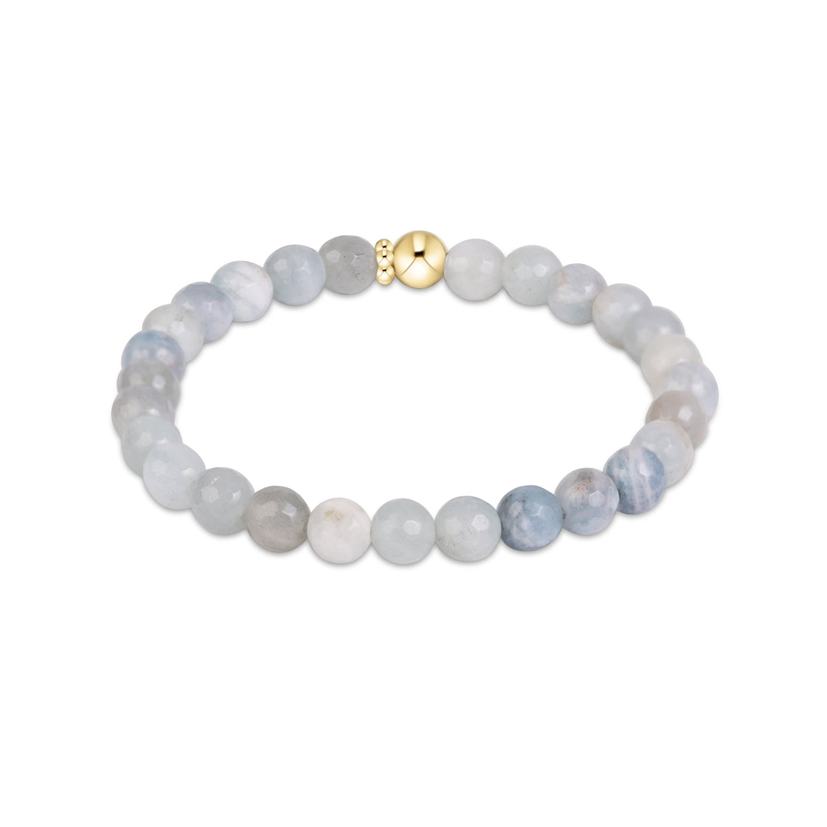 Classic Gemstone 6mm Bracelet - Aquamarine