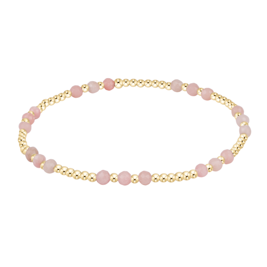 Joy Gem 3mm Bracelet Pink Opal