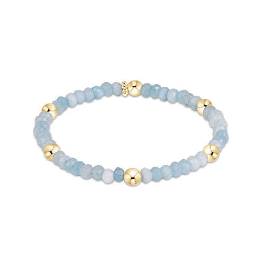 Presence Gemstone 4mm Bracelet - Aquamarine