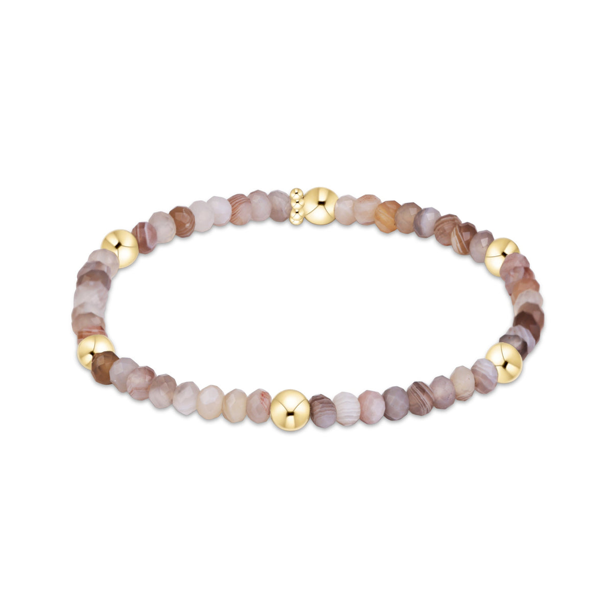 Extends Presence Gemstone 4mm Bracelet - Botswana Agate