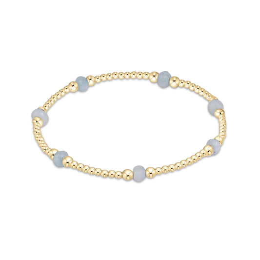 Purpose Gemstone 4mm Bracelet - Aquamarine
