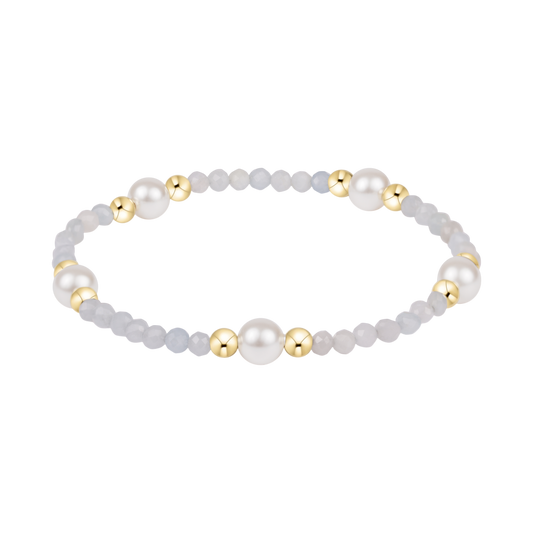 Purpose Pearl 6mm Gem Bracelet Aquamarine