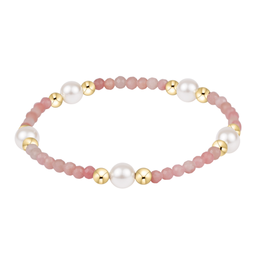Purpose Pearl 6mm Gem Bracelet Pink Opal