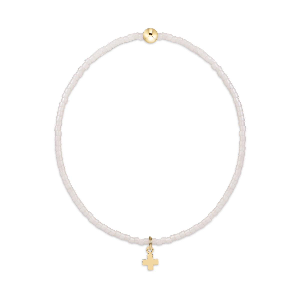 Hope Classic Milkshake Bracelet - Signature Cross Small Gold Charm