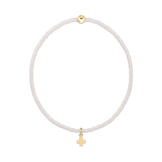 Hope Classic Milkshake Bracelet - Signature Cross Small Gold Charm