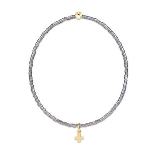 Hope Classic Morning Mist Bracelet - Signature Cross Small Gold Charm