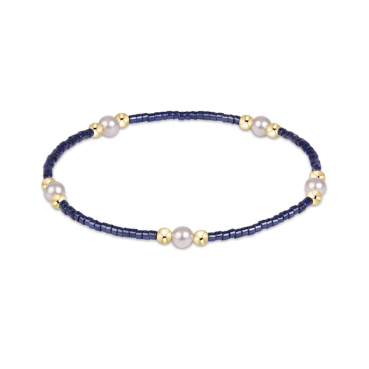 Hope Purpose Pearl Bracelet - Navy