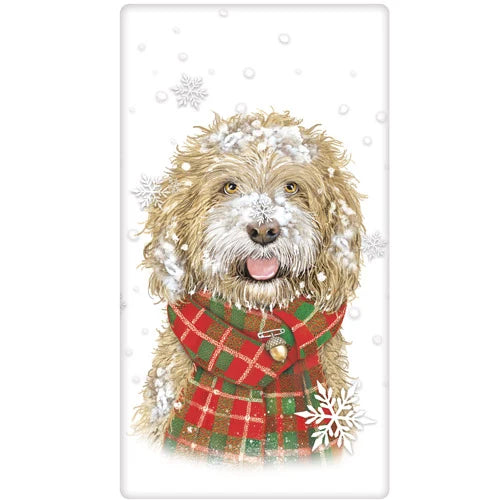 Snowflake Doodle Bagged Towel