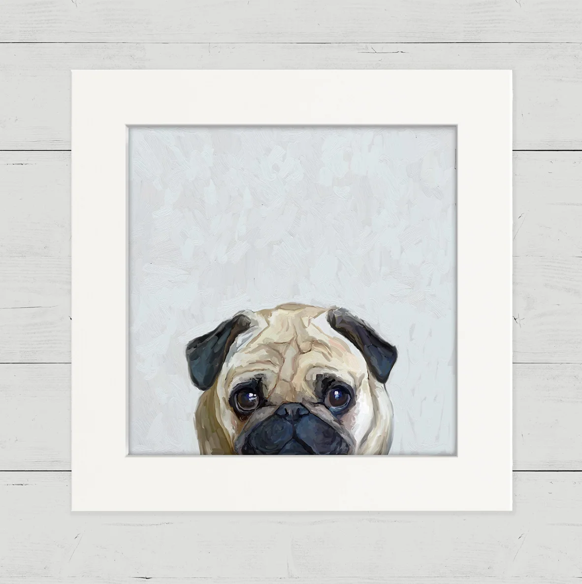 Best Friend - Hugs Needed Pug Happy Square Art