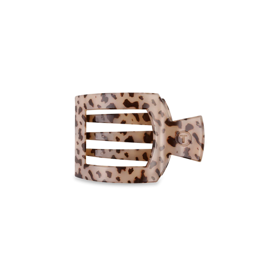 Teleties Small Flat Square Clip Blonde Tortoise
