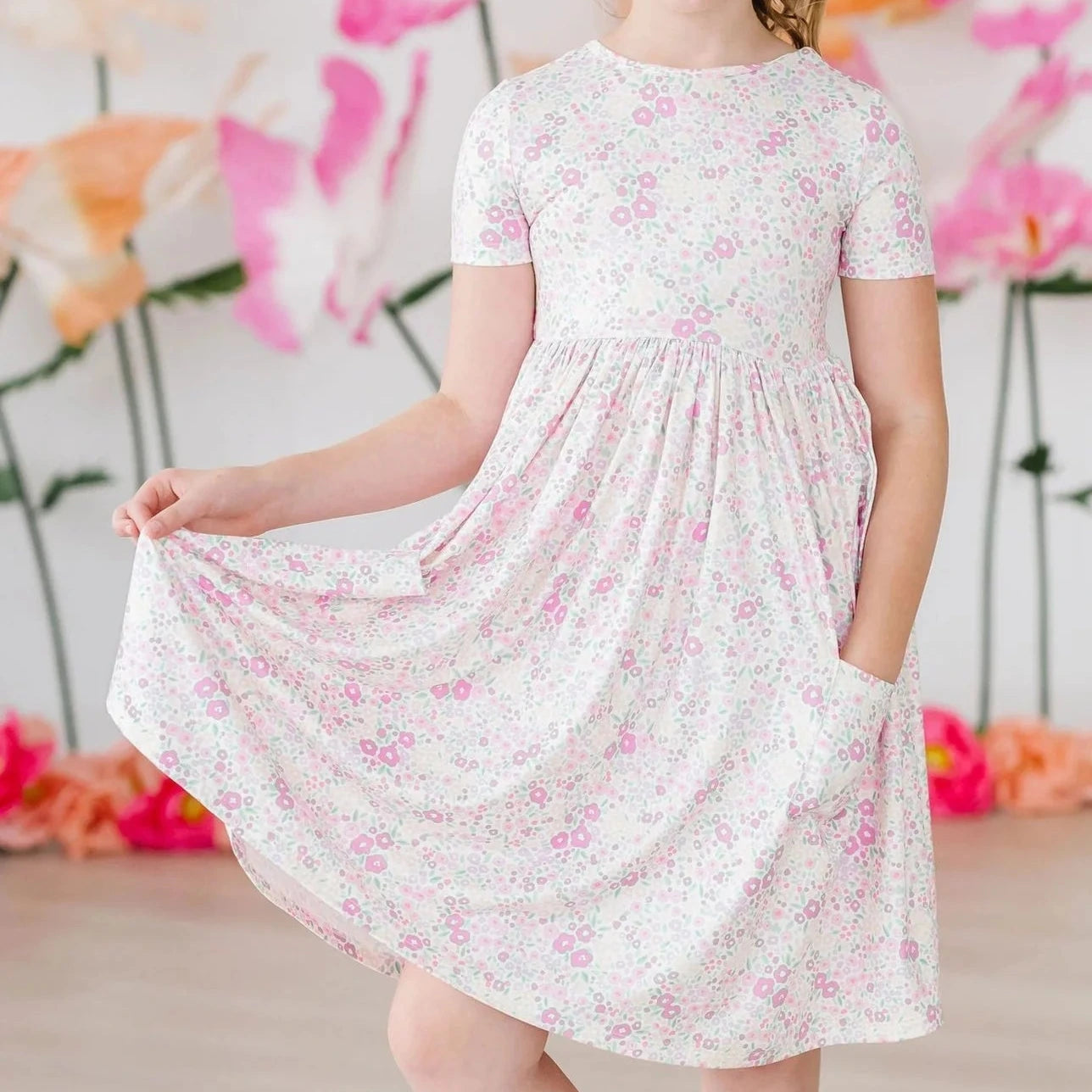 Blooming Beauty S/S Pocket Twirl Dress