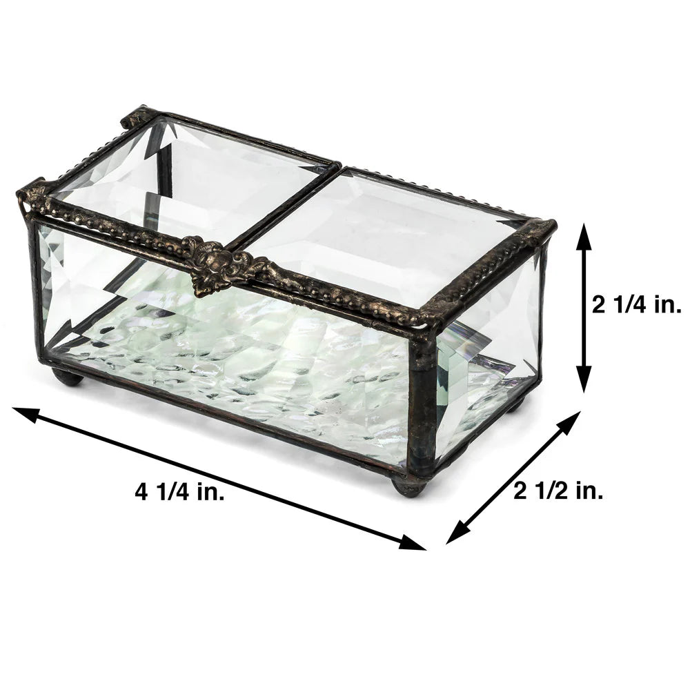 Beveled Glass Box Center Open